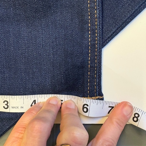 Old Navy Women's Straight Leg Mid-rise Ankle Jeans - Dark Blue women's size 10P - Picture 10 of 10